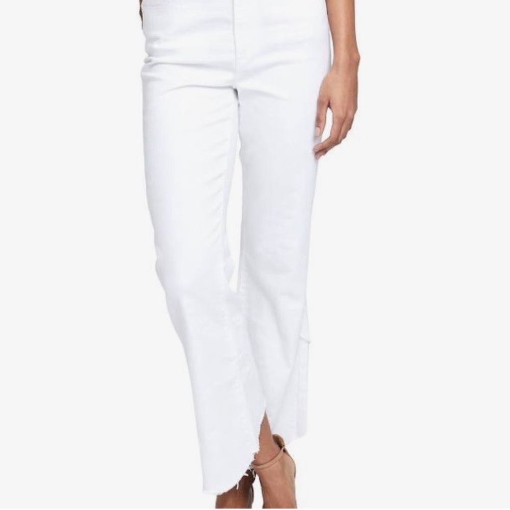 Classic Crisp White Flare Denim Jeans NWT